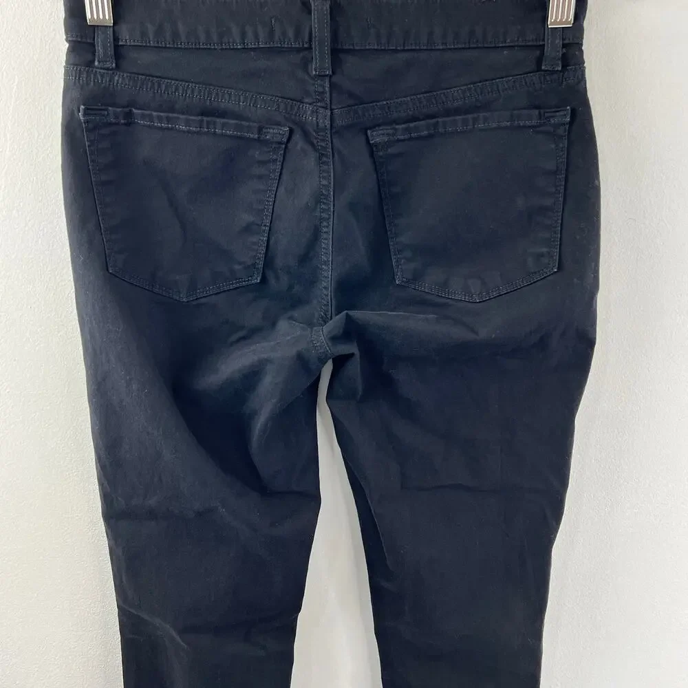 J Brand Black 28 Denim Jeans Cotton 5-Pockets Mid Rise Skinny Leg Regular Fit